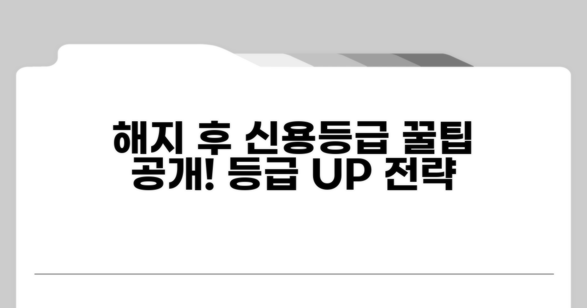 해지 후 신용등급 관리 꿀팁