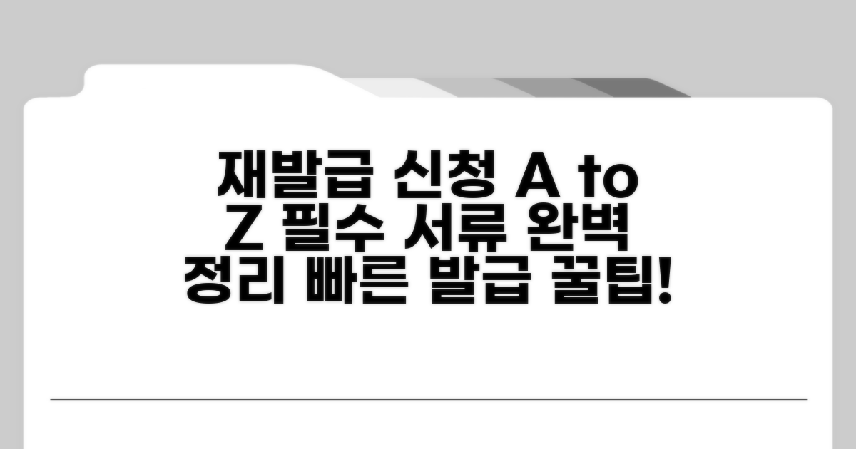 재발급 신청 절차와 준비 서류