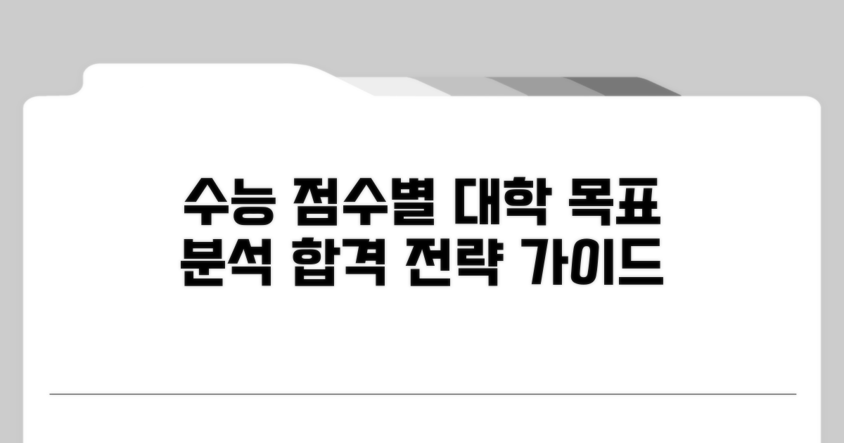 수능 점수별 목표 대학 분석