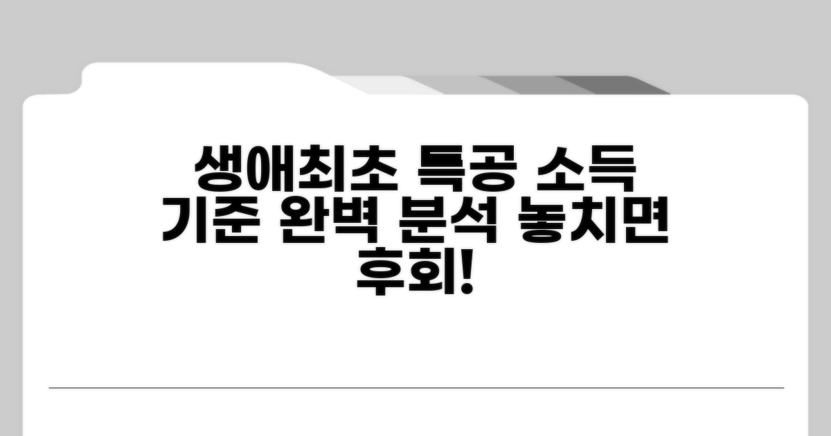 생애최초 특공 소득 기준 완벽 분석