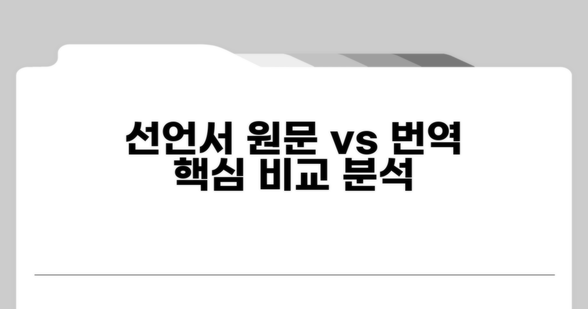 선언서 전문과 한글 번역 비교