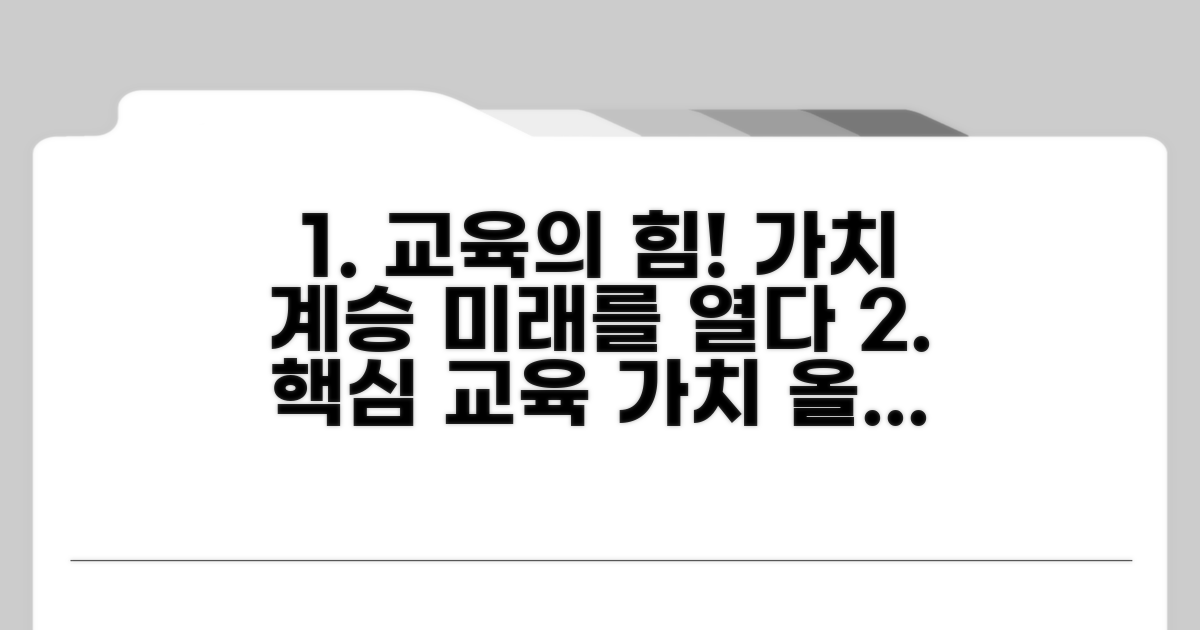 교육적 가치와 올바른 계승
