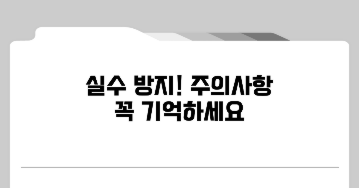주의사항과 흔한 실수 방지법