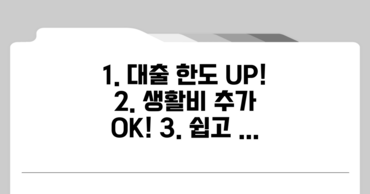 대출 한도 증액 및 생활비 추가 대출 방법