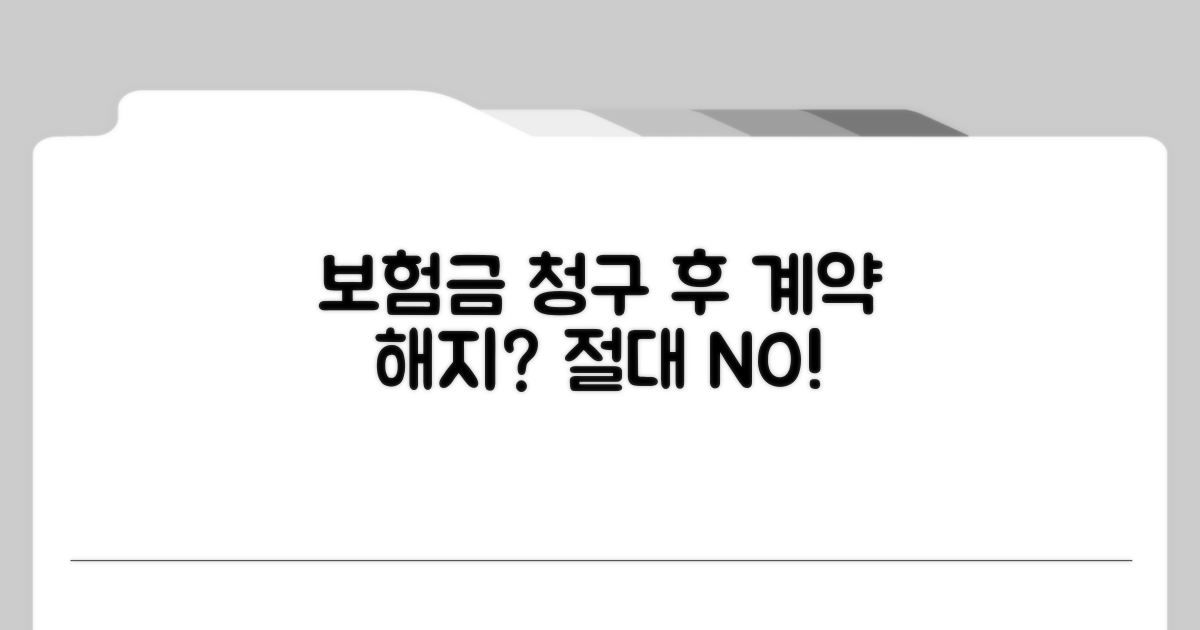 보험금 청구 시 계약 해지