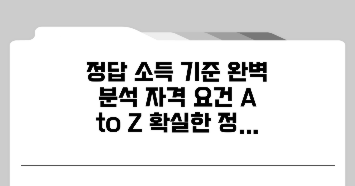 소득 기준과 자격 요건 상세 분석