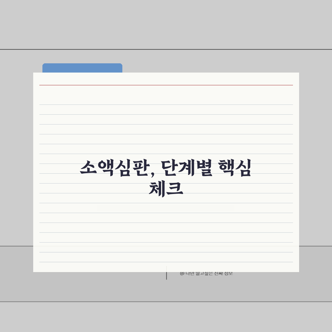소액심판 청구소송 진행단계 총정리 | 소장접수부터 판결까지 | 단계별 체크포인트 공유해요!